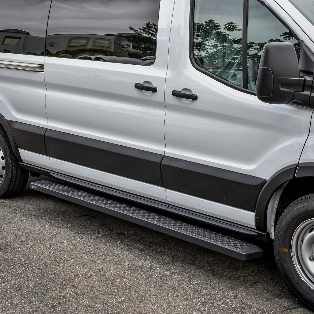 15C-Transit-Van-150250350(36In-Driver-Side--97In-Pass-Side)Grate-Steps-Running-Boards-Txt-Black