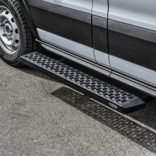 Load image into Gallery viewer, 15C-Transit-Van-150250350(36In-Driver-Side--97In-Pass-Side)Grate-Steps-Running-Boards-Txt-Black