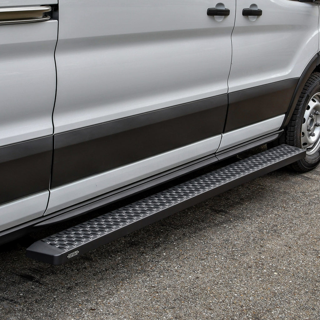 15C-Transit-Van-150250350(36In-Driver-Side--97In-Pass-Side)Grate-Steps-Running-Boards-Txt-Black