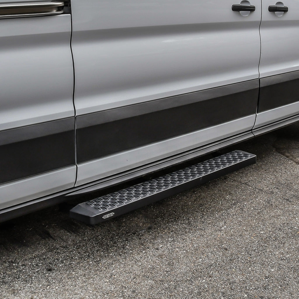 15C-Transit-Van-150250350(Single-54In-Pass-Sliding-Door)Grate-Steps-Running-Boards-Txt-Black