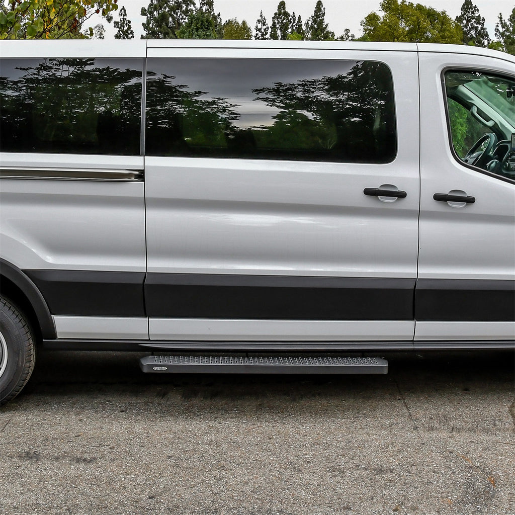 15C-Transit-Van-150250350(Single-54In-Pass-Sliding-Door)Grate-Steps-Running-Boards-Txt-Black