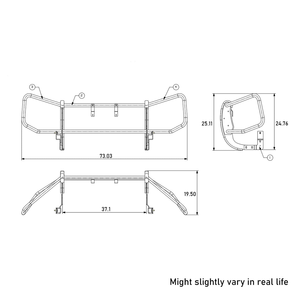 Black Horse Off Road 15TYR4SS-19 Front Runner for Select Toyota RAV4, Toyota Venza