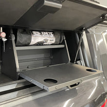 Load image into Gallery viewer, Westin 16-10014 EXP Truck Cap Storage Box Shelf/Table Kit for Select Chevrolet Colorado, Chevrolet Silverado 1500, GMC Sierra 1500, Toyota Tacoma, Toyota Tundra