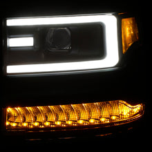 Load image into Gallery viewer, 16-17-Chevy-Silverado-1500-Prjctr.-Headlight-Plank-Styl.-WAmber-(Only-Work-WHid-Equip.-Truck)