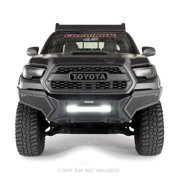 16-21-Tacoma-Element-Front-Bumper-W-Power-Actuated-Hide-Away-Light-Bar-Mount-Tex-Black