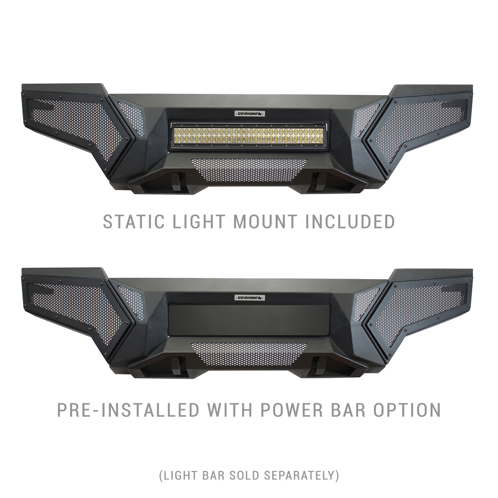 16-21-Tacoma-Element-Front-Bumper-W-Power-Actuated-Hide-Away-Light-Bar-Mount-Tex-Black