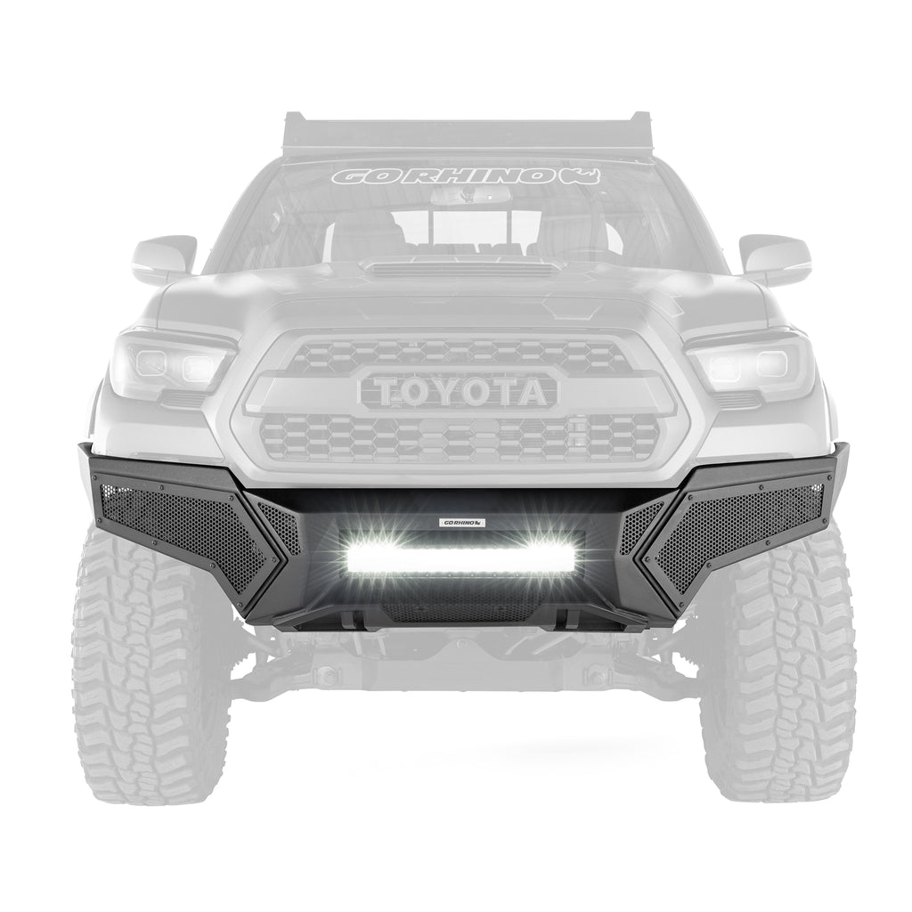16-21-Tacoma-Element-Front-Bumper-W-Power-Actuated-Hide-Away-Light-Bar-Mount-Tex-Black