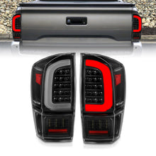 Load image into Gallery viewer, 16-21-Toyota-Tacoma-Led-Tail-Lights---W-Light-Bar-Sequential-Black-Housing--Clear-Lens