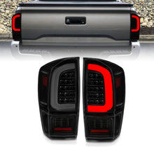 Load image into Gallery viewer, 16-21-Toyota-Tacoma-Led-Tail-Lights---W-Light-Bar-Sequential-Black-Housing--Smoke-Lens