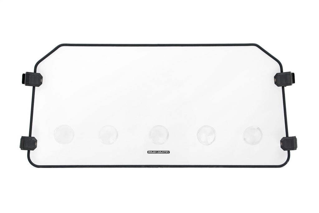 Rough Country 98262010 Windshield for Select Polaris General 1000, Polaris General Deluxe, Polaris General Deluxe Ride Command Edition, Polaris General EPS, Polaris General EPS Deluxe, Polaris General EPS Hunter Edition, Polaris General EPS Limited