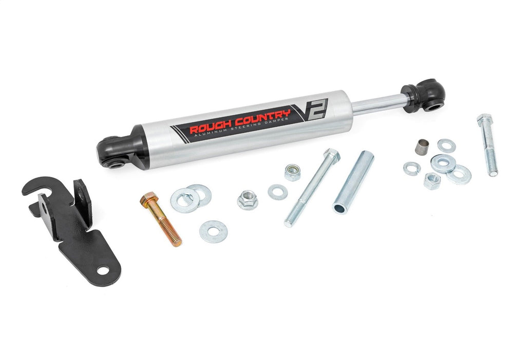 Rough Country 8730170 V2 Steering Stabilizer for Select Chevrolet Silverado HD, Chevrolet Silverado HD, GMC Sierra HD, GMC Sierra HD
