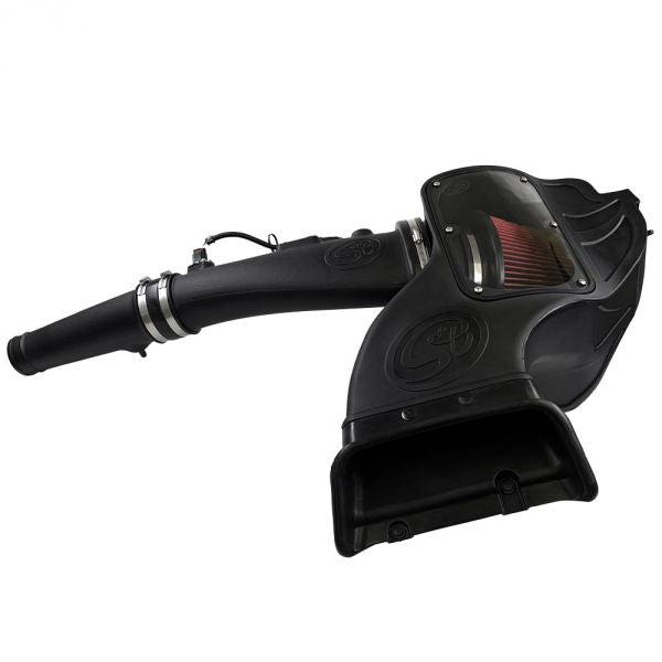 ~(16-Lbs.-16X15x14)~-Cold-Air-Intake-For-18-19-Ford-F150-3.0L-Powerstroke-Diesel-Cotton-Cleanable-Red-S-B
