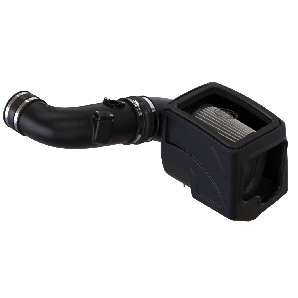 ~(16-Lbs.-24X15x14)~-Cold-Air-Intake-For-11-16-Chevrolet-Silverado-Gmc-Sierra-V8-6.6L-Lml-Duramax-Dry-Extendable-White-S-B