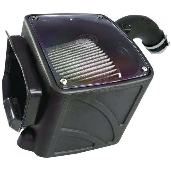 ~(16-Lbs.-25X16x15)~-Cold-Air-Intake-For-04-05-Chevrolet-Silverado-Gmc-Sierra-V8-6.6L-Lly-Duramax-Dry-Extendable-White-S-B