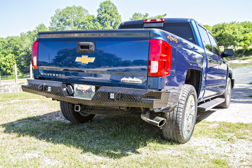 Frontier Truck Gear 160-21-5013 Sport Rear Bumper for Select Chevrolet Silverado 1500, Chevrolet Silverado HD, Chevrolet Silverado HD, GMC Sierra 1500, GMC Sierra HD, GMC Sierra HD