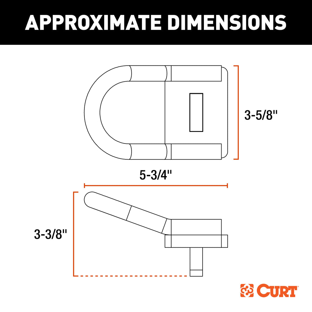 CURT 16000 5th Wheel Safety Chain Anchors