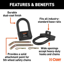 Load image into Gallery viewer, CURT 16000 5th Wheel Safety Chain Anchors