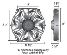 Load image into Gallery viewer, Derale 16014 14" Tornado Electric Fan &amp; 180°F Dual Probe Fan Controller Kit
