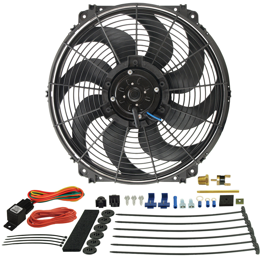 Derale 16016 16" Tornado Electric Fan & 180°F Dual Probe Fan Controller Kit