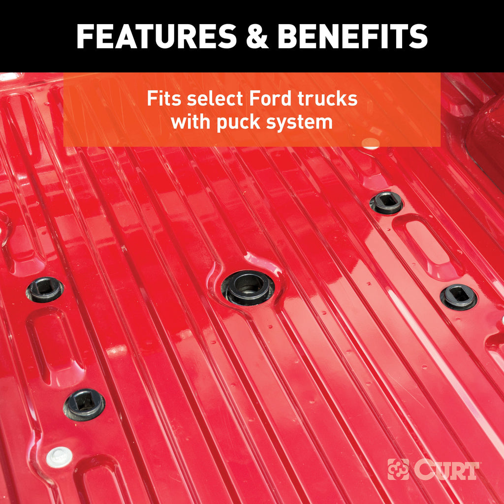 CURT 16017 Puck System 5th Wheel Legs, Select Ford F-250, F-350, F-450, 8' Bed, 25K