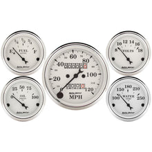 Load image into Gallery viewer, AutoMeter 1601 GAUGE KIT, 5 PC., 3 1/8" &amp; 2 1/16", MECH. SPEEDOMETER, OLD TYME WHITE