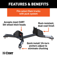 Load image into Gallery viewer, CURT 16021 Puck System 5th Wheel Legs, Select Ram 2500, 3500, 8' Bed, 25K