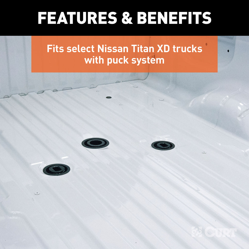 CURT 16026 Puck System 5th Wheel Legs, Select Nissan Titan XD, 8' Bed, 20K