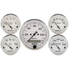 Load image into Gallery viewer, AutoMeter 1602 GAUGE KIT, 5 PC., 3 1/8" &amp; 2 1/16", ELEC. SPEEDOMETER, OLD TYME WHITE