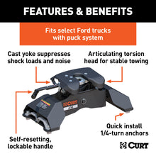 Load image into Gallery viewer, CURT 16033 A16 5th Wheel Hitch, Select Ford F-250, F-350, F-450, 8' Bed Puck System