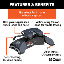 Load image into Gallery viewer, CURT 16034 A20 5th Wheel Hitch, Select Ford F-250, F-350, F-450, 8' Bed Puck System