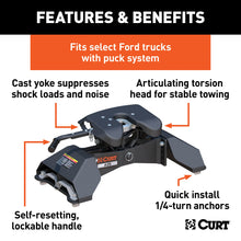 Load image into Gallery viewer, CURT 16036 A25 5th Wheel Hitch, Select Ford F-250, F-350, F-450, 8' Bed Puck System