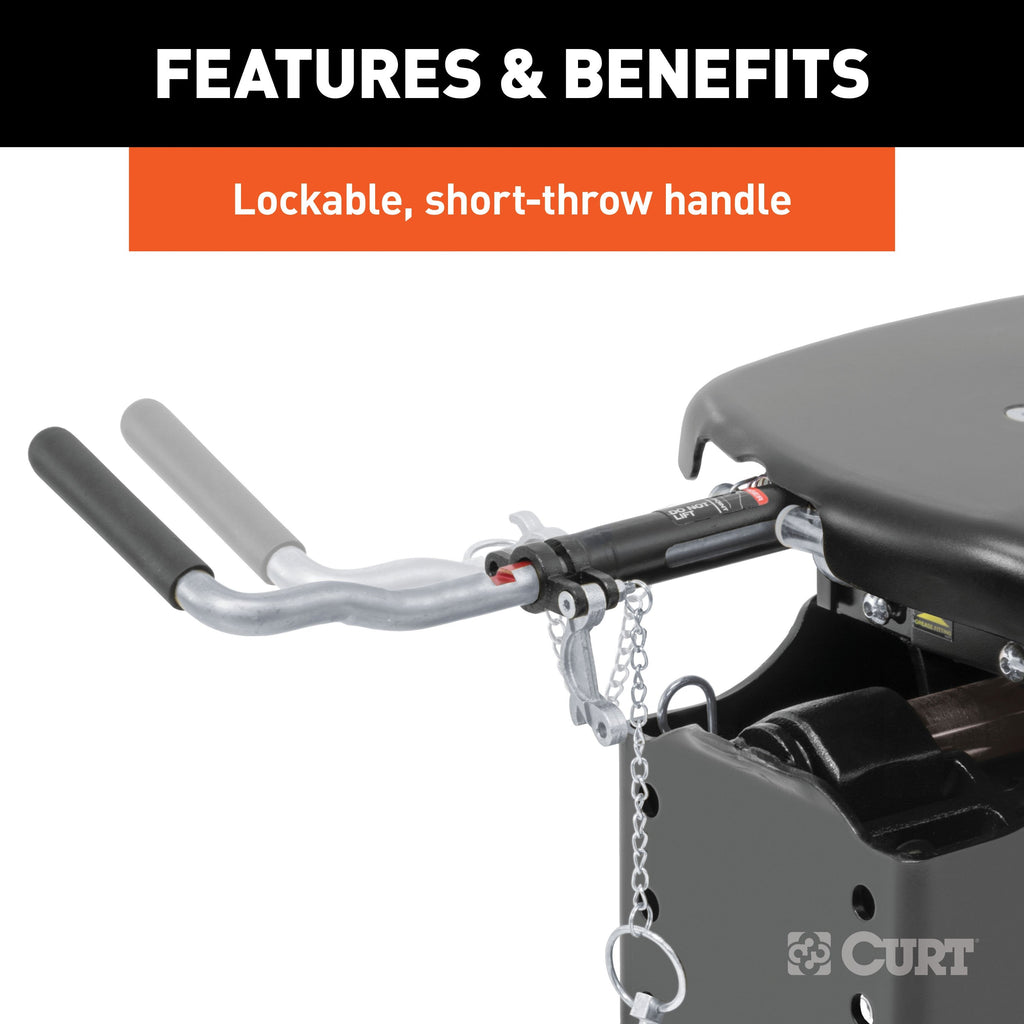 CURT 16039 Q25 5th Wheel Hitch; Select Ford F-250; F-350; F-450; 8ft. Bed Puck System - Truck Part Superstore