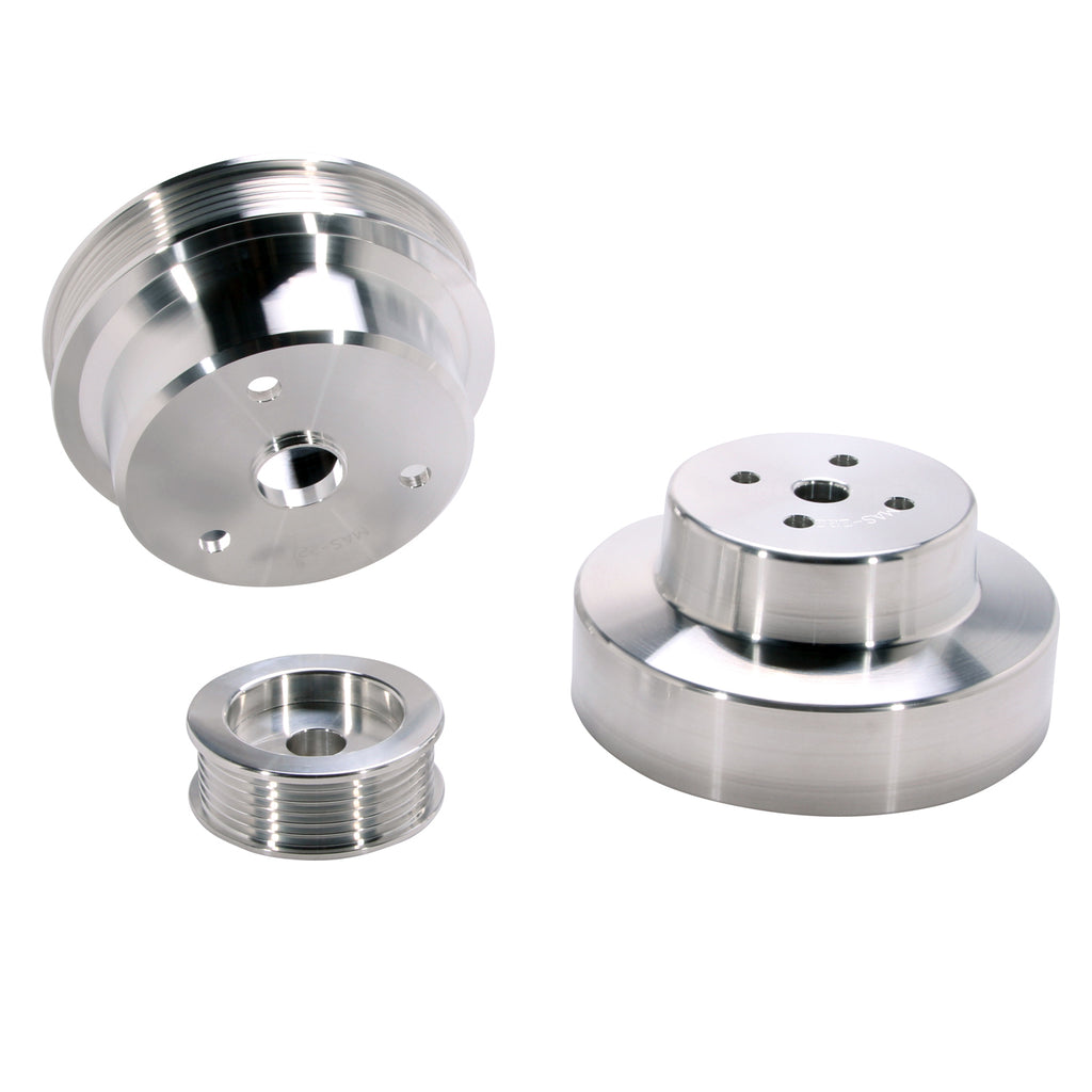 BBK Performance Parts 1603 1988-1995 GM TRUCK 4.3/5.0/5.7L 3PC UNDER DRIVE PULLEY KIT (ALUMINUM) for Select Chevrolet Blazer, Chevrolet C1500, Chevrolet C1500 Suburban, Chevrolet C2500, Chevrolet C2500 Suburban, Chevrolet C3500, Chevrolet K1500,