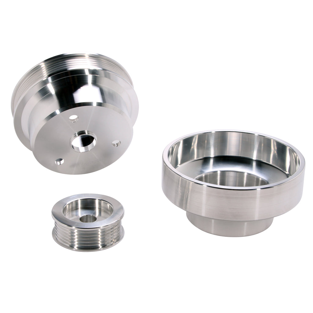 BBK Performance Parts 1603 1988-1995 GM TRUCK 4.3/5.0/5.7L 3PC UNDER DRIVE PULLEY KIT (ALUMINUM) for Select Chevrolet Blazer, Chevrolet C1500, Chevrolet C1500 Suburban, Chevrolet C2500, Chevrolet C2500 Suburban, Chevrolet C3500, Chevrolet K1500,
