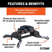 Load image into Gallery viewer, CURT 16041 E16 5th Wheel Hitch, Select Ram 2500, 3500, 8' Bed Puck System