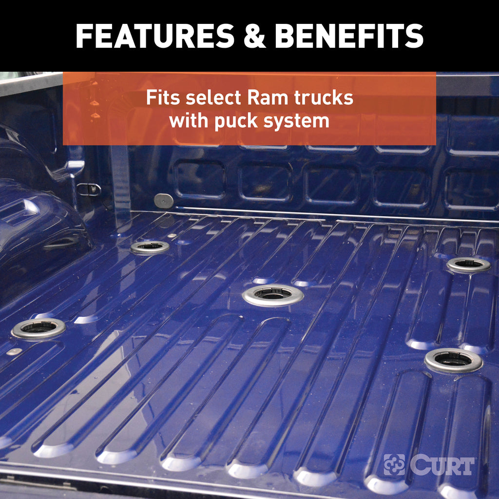 CURT 16041 E16 5th Wheel Hitch, Select Ram 2500, 3500, 8' Bed Puck System
