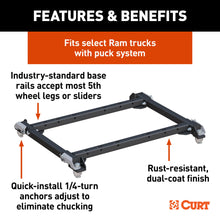 Load image into Gallery viewer, CURT 16042 Puck System 5th Wheel Adapter with Rails, Select Ram 2500, 3500