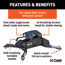 Load image into Gallery viewer, CURT 16043 A16 5th Wheel Hitch, Select Ram 2500, 3500, 8' Bed Puck System