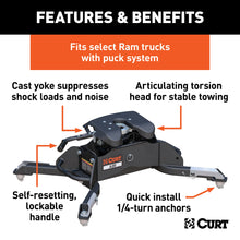 Load image into Gallery viewer, CURT 16044 A20 5th Wheel Hitch, Select Ram 2500, 3500, 8' Bed Puck System