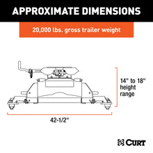 Load image into Gallery viewer, CURT 16045 Q20 5th Wheel Hitch, Select Ram 2500, 3500, 8' Bed Puck System