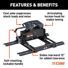 Load image into Gallery viewer, CURT 16053 A16 Sliding 5th Wheel Hitch with Rails, 16,000 lbs.