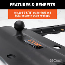 Load image into Gallery viewer, CURT 16055 Bent Plate 5th Wheel Rail Gooseneck Hitch with 2-5/16" Ball, 25K (3" Offset)