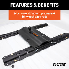 Load image into Gallery viewer, CURT 16055 Bent Plate 5th Wheel Rail Gooseneck Hitch with 2-5/16" Ball, 25K (3" Offset)