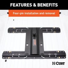 Load image into Gallery viewer, CURT 16055 Bent Plate 5th Wheel Rail Gooseneck Hitch with 2-5/16" Ball, 25K (3" Offset)
