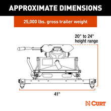 Load image into Gallery viewer, CURT 16058 A25 Sliding 5th Wheel Hitch, 25K, Select Ram 2500, 3500 Puck System