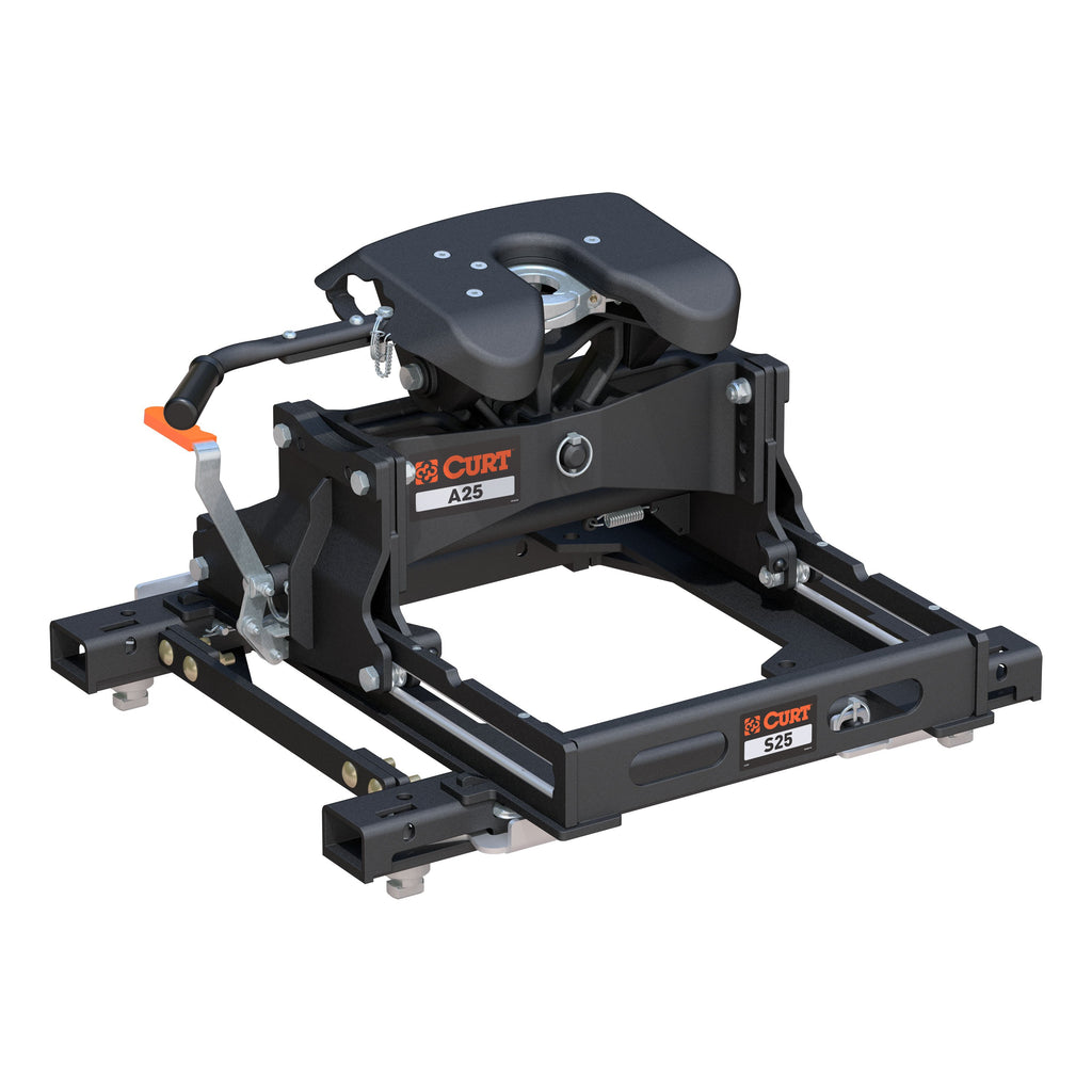 CURT 16059 A25 Sliding 5th Wheel Hitch, 25K, Select Silverado, Sierra Puck System