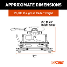 Load image into Gallery viewer, CURT 16059 A25 Sliding 5th Wheel Hitch, 25K, Select Silverado, Sierra Puck System