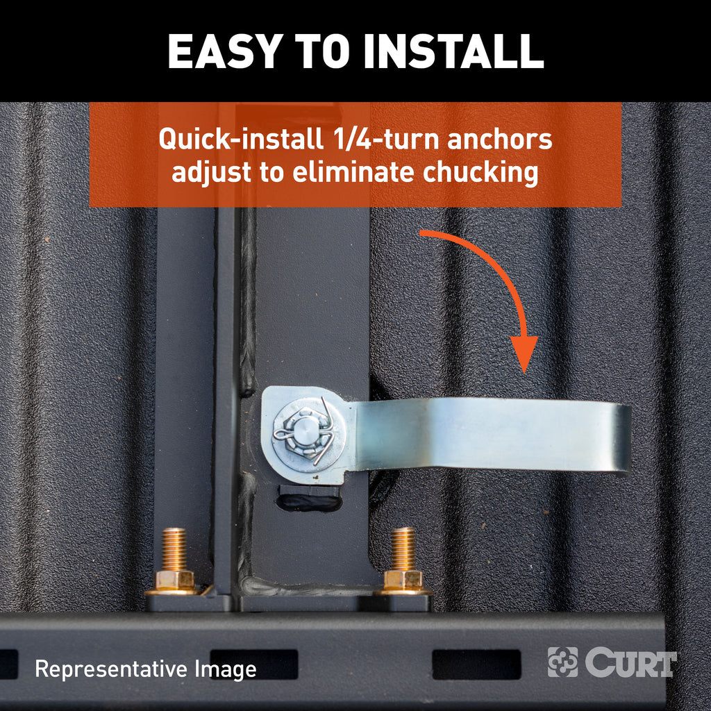 CURT 16059 A25 Sliding 5th Wheel Hitch, 25K, Select Silverado, Sierra Puck System