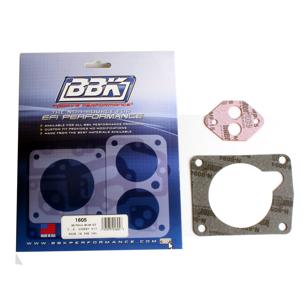 BBK Performance Parts 1605 1994-1995 MUSTANG 5.0 65/70MM THROTTLE BODY GASKET KIT for Select Ford Mustang