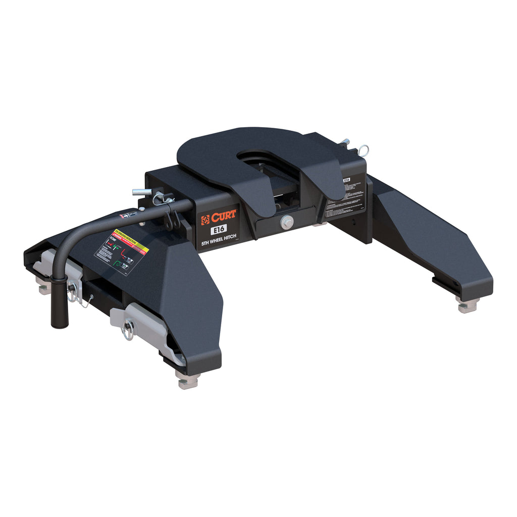 CURT 16061 E16 5th Wheel Hitch, Select Silverado, Sierra 2500, 3500 HD, 8' Bed Puck System
